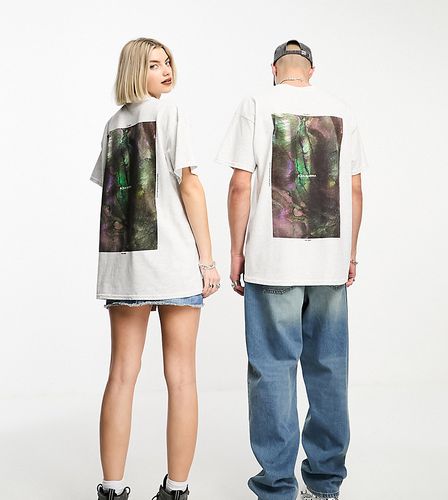 Unisex - T-shirt grigia con stampa fotografica iridescente - Collusion - Modalova