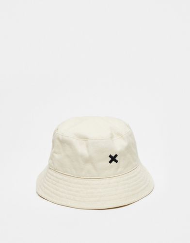 Unisex - Cappello da pescatore in twill color écru con logo - Collusion - Modalova