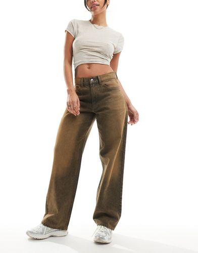 X014 - Jeans extra ampi a vita medio alta lavaggio tinto - Collusion - Modalova