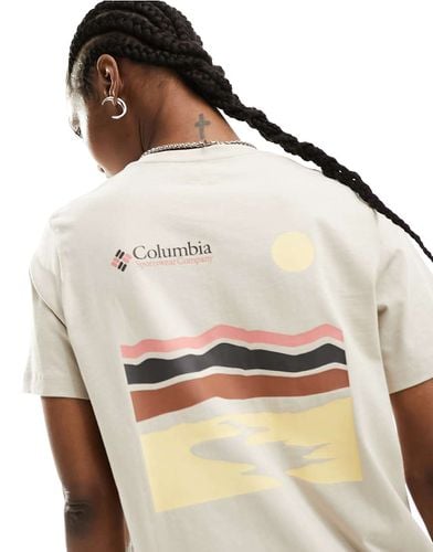 Alpine Way - T-shirt color pietra con stampa sul retro - Columbia - Modalova