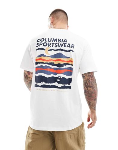 Explorers Canyon - T-shirt bianca con stampa sul retro - Columbia - Modalova