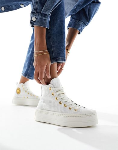 Modern Lift Hi - Sneakers in twill crema con dettagli oro - Converse - Modalova