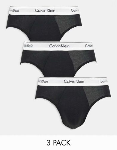 Modern Cotton - Confezione da 3 slip neri elasticizzati - Calvin Klein - Modalova