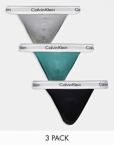 Modern Cotton Stretch - Confezione multipack da 3 perizomi - Calvin Klein - Modalova