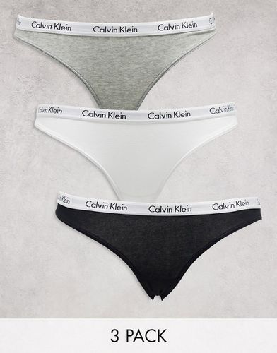 Carousel - Confezione da 3 slip con fascia in vita con logo - Calvin Klein - Modalova