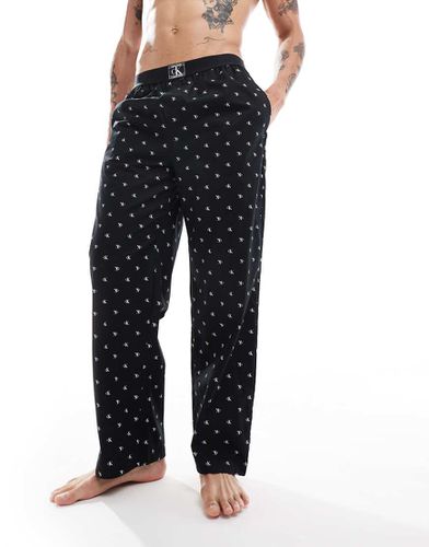 CK Established - Pantaloni del pigiama neri con logo a rombi - Calvin Klein - Modalova