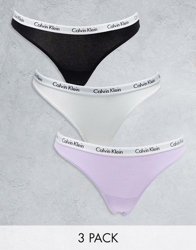 Confezione da 3 perizomi a vita alta - Calvin Klein - Modalova