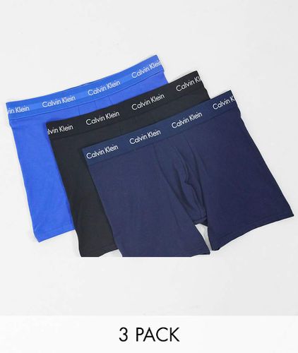 Confezione da 3 slip stile boxer aderenti con logo in vita - Calvin Klein - Modalova