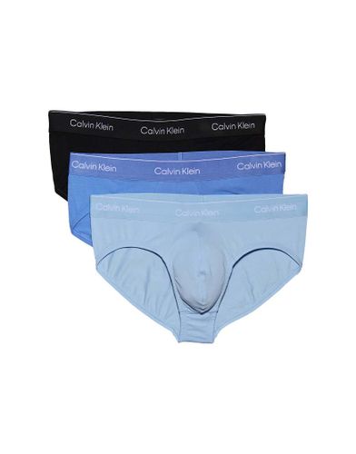 Icon Cotton Stretch - Lot de 3 slips à taille basse - Bleu/ - Calvin Klein - Modalova