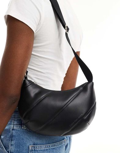 Borsa a tracolla nera trapuntata - Calvin Klein Jeans - Modalova