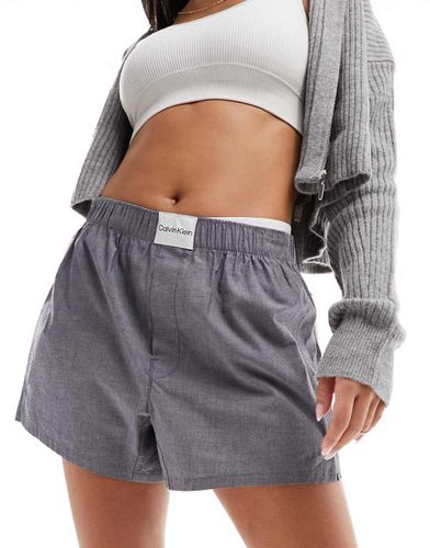 Pantaloncini boxer slim grigi in puro cotone - Calvin Klein - Modalova