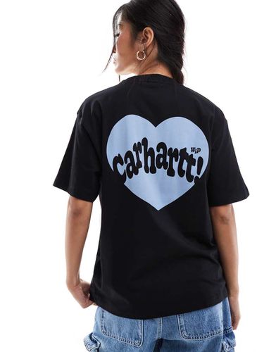 Amour - T-shirt nera con stampa di cuore - Carhartt WIP - Modalova