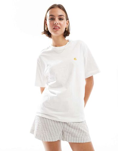 T-shirt bianca con firma del logo - Carhartt WIP - Modalova