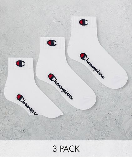 Confezione da 3 paia di calzini bianchi con logo - Champion - Modalova