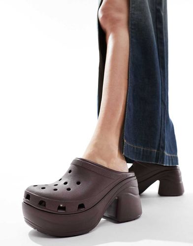 Siren - Zoccoli marroni con suola rialzata - Crocs - Modalova