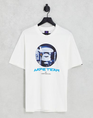 AAPE By A Bathing Ape - Team - T-shirt bianca - AAPE BY A BATHING APE® - Modalova