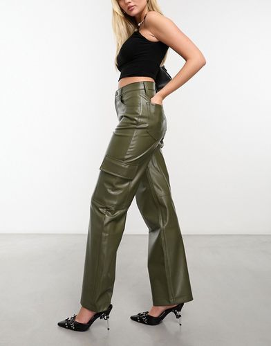 Curve - Love - Pantaloni cargo verdi in pelle sintetica anni '90 vestibilità comoda - Abercrombie & Fitch - Modalova