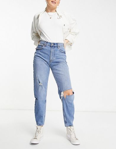 Jeans anni '80s mom con strappi lavaggio medio - Abercrombie & Fitch - Modalova