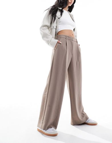 Sloane - Pantaloni sartoriali a vita alta color talpa - Abercrombie & Fitch - Modalova