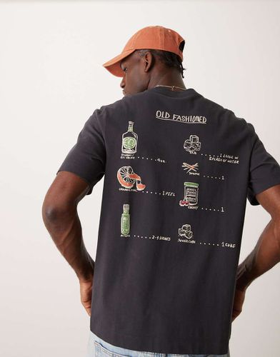 T-shirt nera con stampa sul retro - Abercrombie & Fitch - Modalova