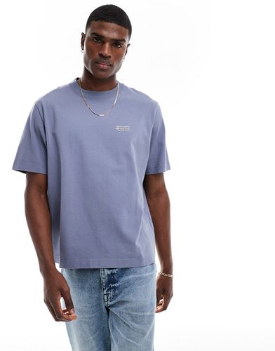 T-shirt pesante oversize medio con logo piccolo - Abercrombie & Fitch - Modalova