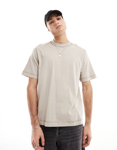 Vintage Blank - T-shirt tortora vestibilità comoda - Abercrombie & Fitch - Modalova