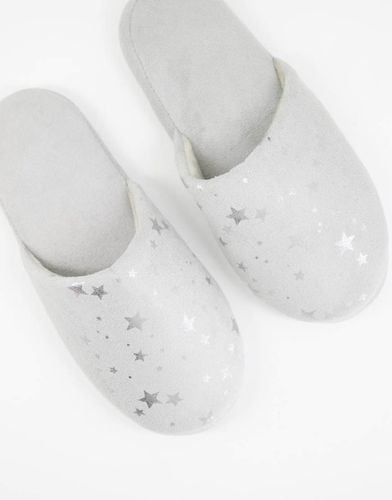 Pantofole soffici grigie con stelle - Accessorize - Modalova