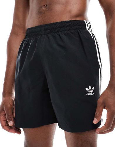 Adicolor - Pantaloncini da bagno neri con 3 strisce - adidas Originals - Modalova