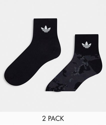 Confezione da 2 paia di calzini alla caviglia neri - adidas Originals - Modalova