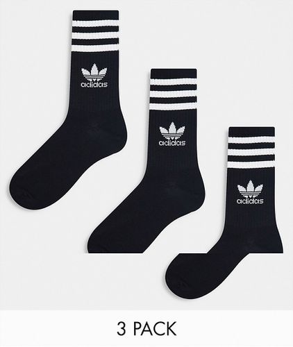 Confezione da 3 paia di calzini alla caviglia neri - adidas Originals - Modalova