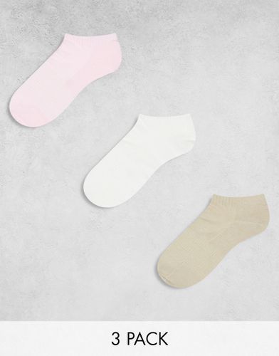 Confezione da 3 paia di fantasmini rosa, bianco e beige - adidas Originals - Modalova