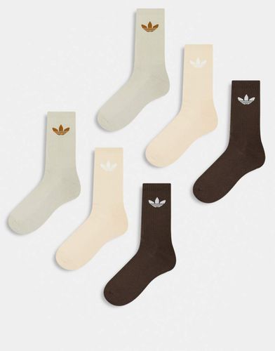 Confezione da 6 paia di calzini marroni - adidas Originals - Modalova