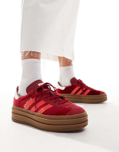 Gazelle Bold - Sneakers in velluto bordeaux - adidas Originals - Modalova