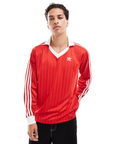 Polo a maniche lunghe in piqué rossa - adidas Originals - Modalova