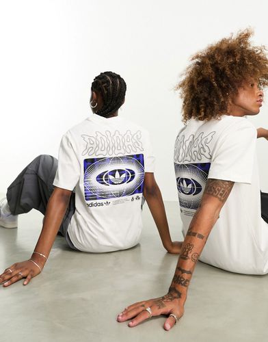 Rekive - T-shirt unisex bianca con grafica stampata sul retro - adidas Originals - Modalova