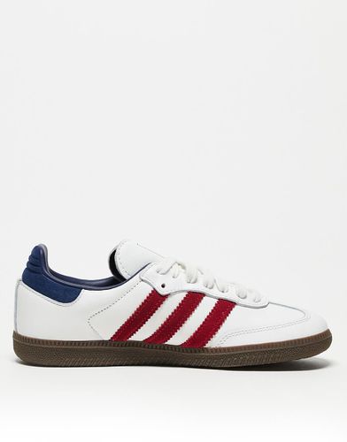 Samba OG - Sneakers bianche e rosso scuro - adidas Originals - Modalova