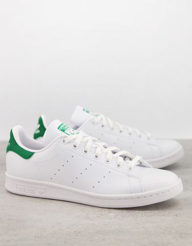 Stan Smith - Sneakers in pelle bianche con copritallone verde - adidas Originals - Modalova
