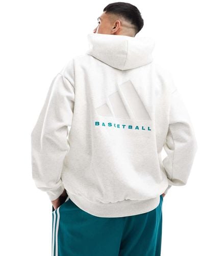 Adidas - Basketball - Felpa con cappuccio oversize mélange - adidas performance - Modalova