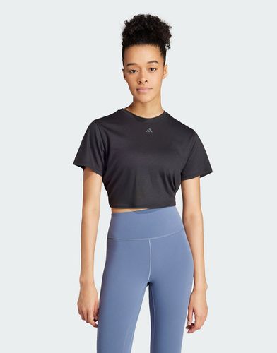 Yoga Studio - T-shirt avvolgente nera - adidas performance - Modalova