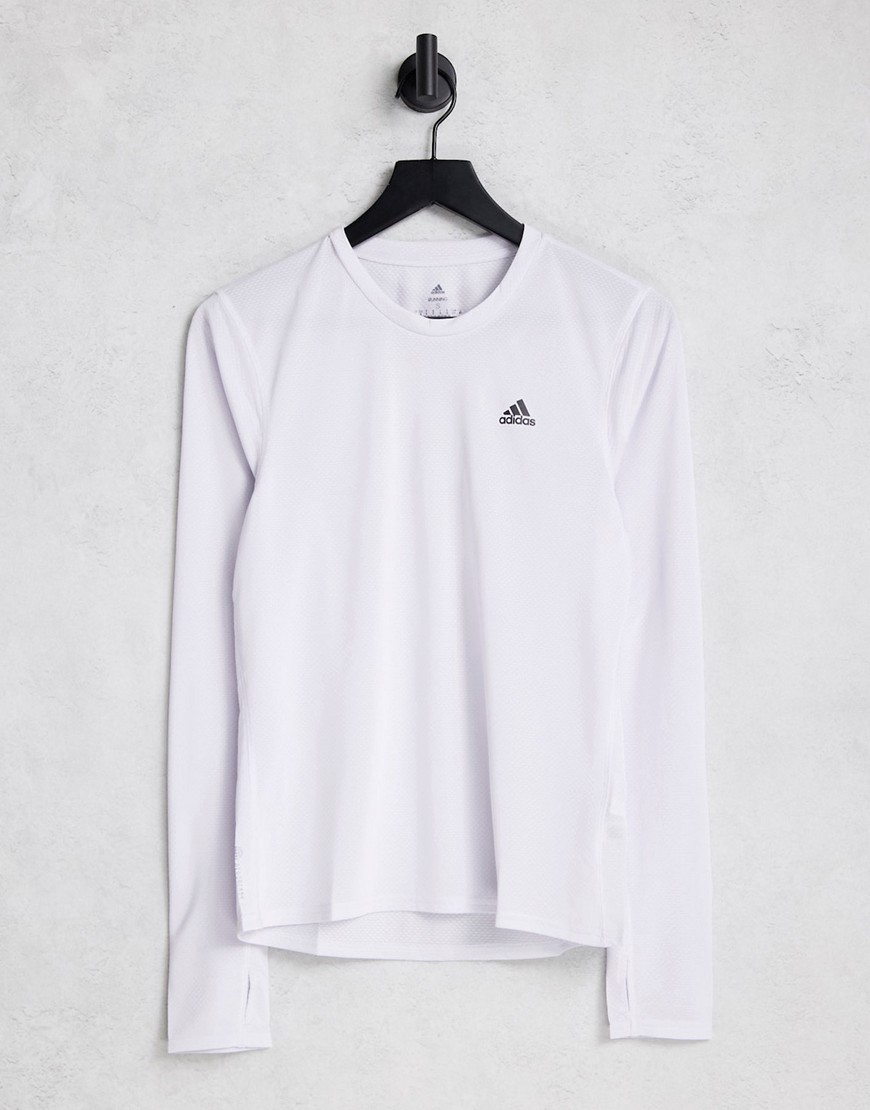 Adidas - Run Icons - Maglietta da running a maniche lunghe bianca - adidas performance - Modalova
