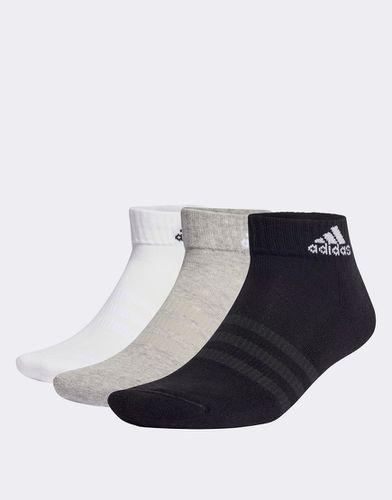Adidas - Sportswear - Confezione da 6 calzini ammortizzati alla caviglia grigi, neri e bianchi - adidas performance - Modalova