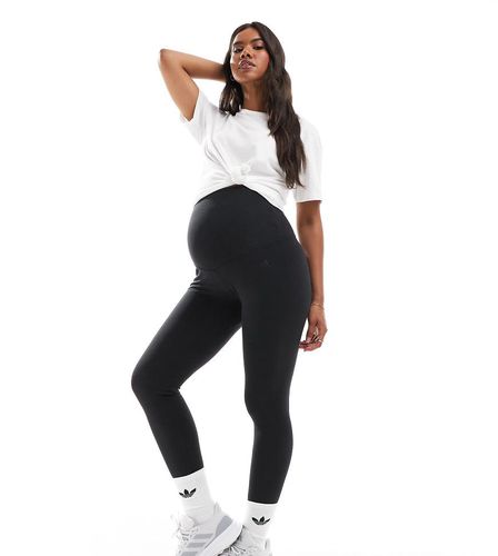 Adidas - Training Maternity - Leggings a 7/8 neri a coste a vita alta - adidas performance - Modalova