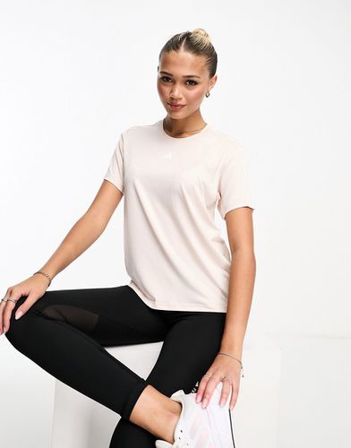Adidas - Training Essentials - T-shirt con tre strisce beige - adidas performance - Modalova