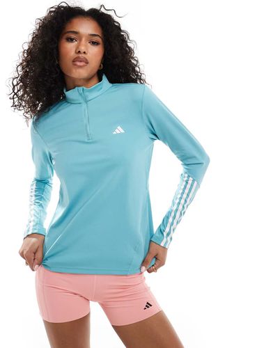 Adidas - Training Hyperglam - Giacca sportiva turchese con zip corta - adidas performance - Modalova