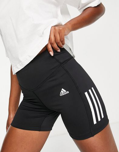 Adidas - Training Hyperglam - Pantaloncini leggings neri con 3 strisce - adidas performance - Modalova