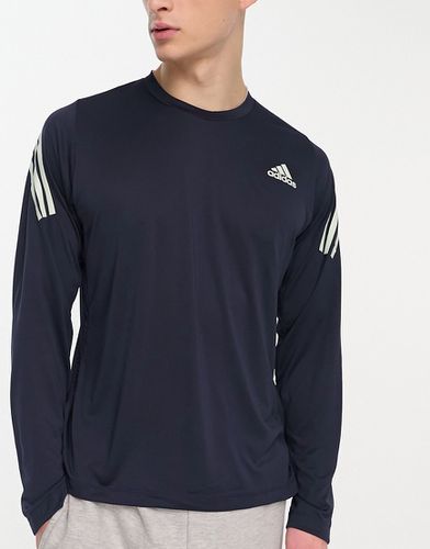 Adidas - Training Icons - T-shirt a maniche lunghe con strisce sulle spalle, colore - adidas performance - Modalova