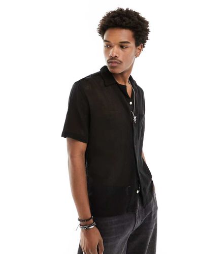 Sortie - Camicia nera all'uncinetto - AllSaints - Modalova