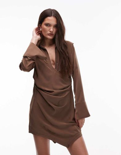 Tira - Robe chemise courte - Marron - Allsaints - Modalova