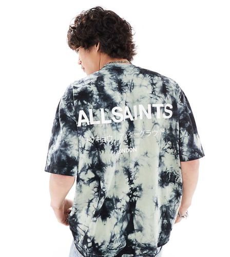 Underground - T-shirt oversize tie-dye scuro - In esclusiva per ASOS - AllSaints - Modalova