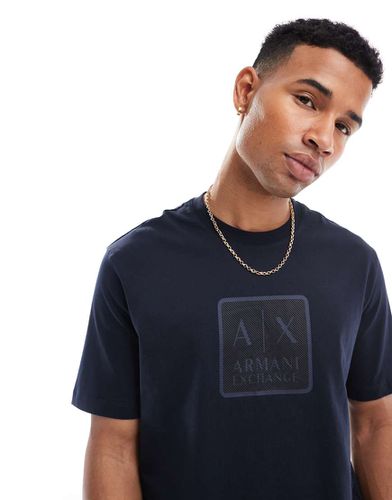 T-shirt color con logo squadrato - Armani Exchange - Modalova